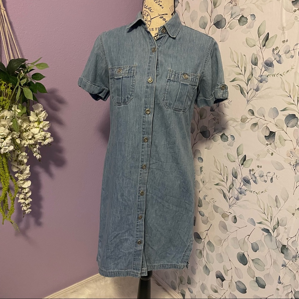 Button Jean Dress // Jacket